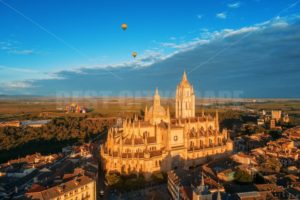 Segovia Cathedral aerial view sunrise - Songquan Photography