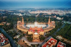 Seville Plaza de Espana aerial view - Songquan Photography