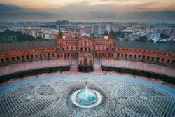 Seville Plaza de Espana aerial view - Songquan Photography