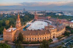 Seville Plaza de Espana aerial view - Songquan Photography