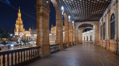 Seville Plaza de Espana night - Songquan Photography