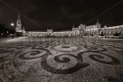 Seville Plaza de Espana night - Songquan Photography