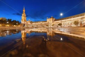 Seville Plaza de Espana night - Songquan Photography