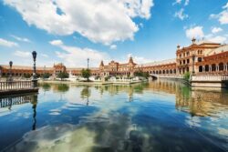 Seville Plaza de Espana over water - Songquan Photography