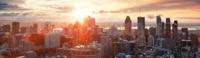 Montreal sunrise city skyline - Songquan Photography