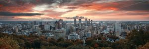 Montreal sunrise city skyline panorama - Songquan Photography