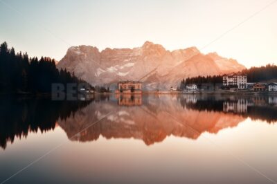 Dolomites sunrise reflection - Songquan Photography