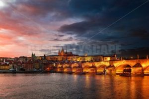 Prague skyline day night - Songquan Photography