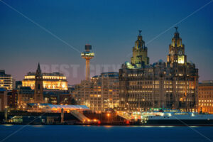 Liverpool Royal Liver Building at night - Songquan Photography