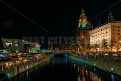 Liverpool city center cityscape night - Songquan Photography