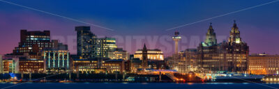 Liverpool skyline night - Songquan Photography