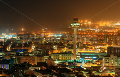 Liverpool skyline rooftop night view - Songquan Photography