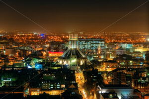 Liverpool skyline rooftop night view - Songquan Photography