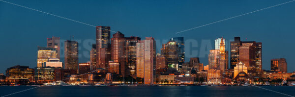 Boston skyline at night - Songquan Photography